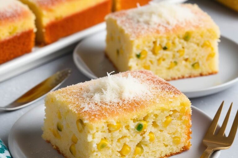 Bolo de milho cremoso.