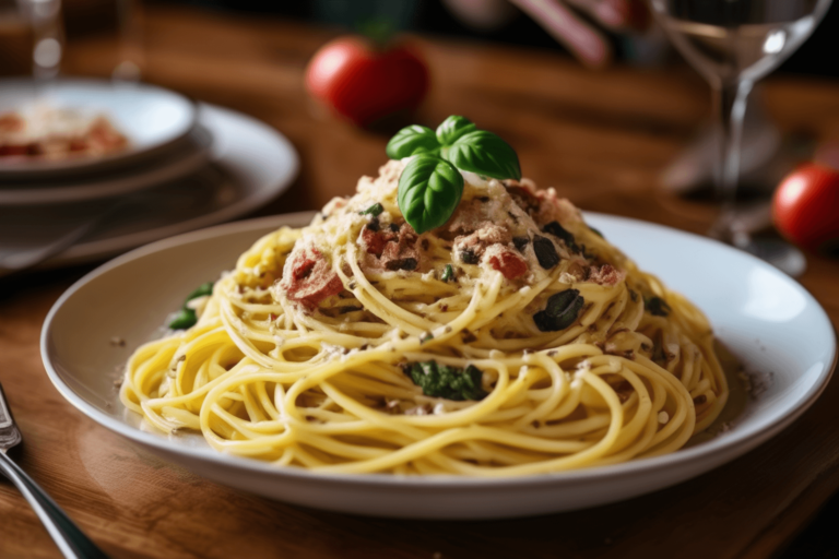 Aprenda a fazer Espaguete à Carbonara, um clássico italiano delicioso e fácil de preparar, com dicas essenciais para obter a textura e o sabor perfeitos.