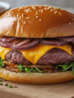 Hamburguer de Rosbife e chedar