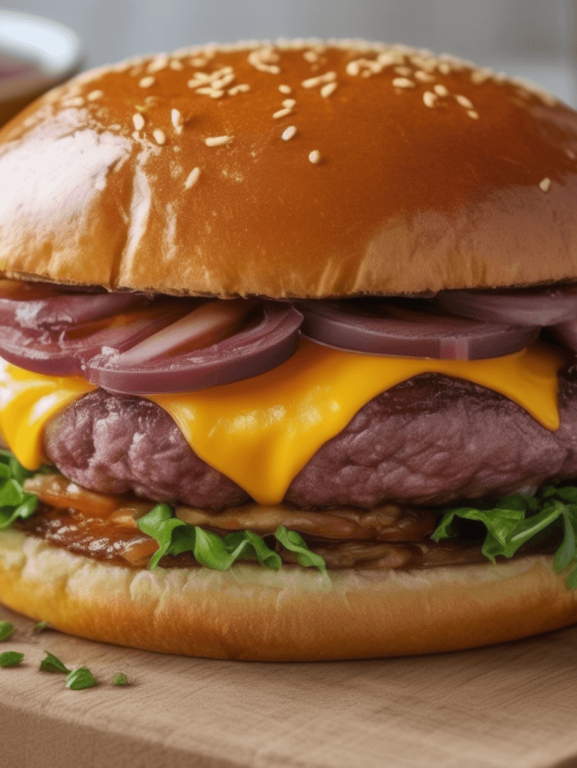 Hamburguer de Rosbife e chedar