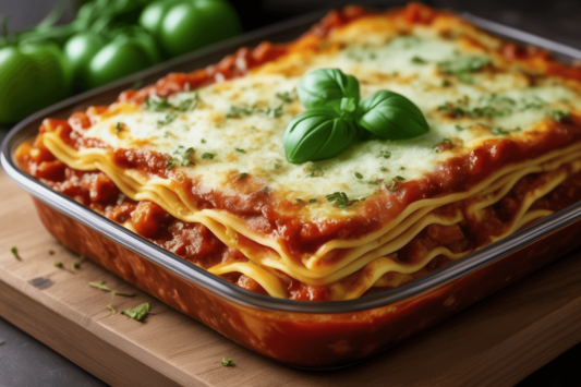 Lasanha vegetariana ao molho de tomate1